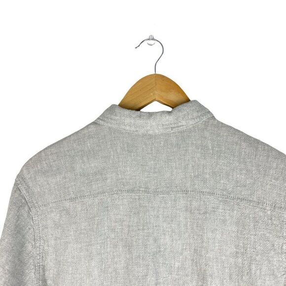 Ocean bikini Village Men's Beige Linen Blend Button Up Short Sleeve Shirt US M - Picture 4 of 8